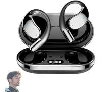 Q39 Ai Translation Clip-On Bluetooth Earphones, Real-Time Wireless Echosene Translation Earbuds with 144 Languages and Built-in Music & Call for Travel Business (black)
