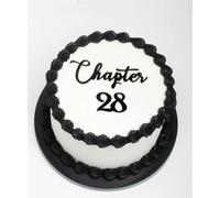 Q396 Chapter 28 Cake Topper - black 28th Birthday Cake Toppers, Acrylic "chapter 28" Cake Charm for Milestone Birthday, Happy 28 Cake Topper for Party, Dirty 28 Party Decorations for Him & Her