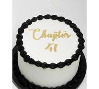 Q398 Chapter 47 Cake Topper - Gold 47th Birthday Cake Toppers, Acrylic "chapter 47" Cake Charm for Milestone Birthday, Happy 47 Cake Topper for Party, Dirty 47 Party Decorations for Him & Her