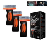 Q4 Glass Guard, Qifor Glass Cleaner, Q4 Glass Emulsion Cleaner, Glasscleaning Board for Car Windshield, Automotive Oil Film Cleaning Brush for Car Window (3SET)