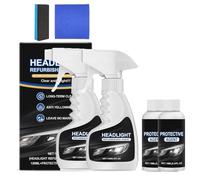Q4 Headlight Restoration, Delighteal Automotive Tourgoing Headlamp Restoration Fluid Kit, Restore lamp Clarity for Cloudy/Yellowed Headlights, Blurring Enhanced Coating Refurbisher (2 set)