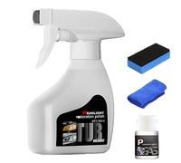 Q4 Headlight Restoration Kit,Multifunctional Automotive Headlamp Restoration Fluid Kit,No Tools Needed,for Oxidized And Yellowed,Restores Clarity for All Vehicle Types (1set)