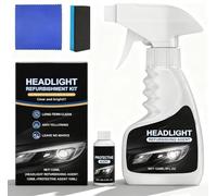 Q4 Headlight Restoration Polish, 2026 New Automotive Headlamp Restoration Fluid Kit, Clear Coating Refurbisher, Lens Cleaner & Polish, Enhanced Hydrophobic Coating Restores Yellowed (1)