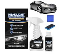 Q4 Headlight Restoration, Upgrade Automotive Tourgoing Headlamp Restoration Fluid Kit, For Cloudy/Yellowed Headlights (1)