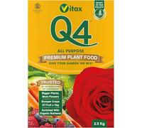Q4 Premium All Purpose Plant Food Fertiliser More Flowers Bigger Yields Slow Release Enriched with Organic Nutrients 2.5kg