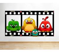 Q427w Birds Cartoon Kids Bedroom Window Wall Decal 3D Art Stickers Vinyl RoomKids Bedroom Baby Nursery Cool Livingroom Hall Boys Girls