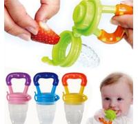Q4U Baby Dummy Pacifier Fresh Food/Fruit Feeder Feeding Nipple Weaning Teething Nipple Teat Pacifier Teether Soother (Large, Pink)