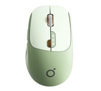 Q5 Wireless Mouse, Bluetooth & 2.4G Ergonomic Quiet Mouse with 1600 DPI for Laptop PC, Ideal for Office and Home Use, Green