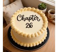 Q616 Chapter 26 Cake Topper - Acrylic black 26th Birthday Cake Toppers, Number 26 Birthday Cake Pick for Girls & Boys, Cheers to 26 Years Old Birthday Wedding Anniversary
