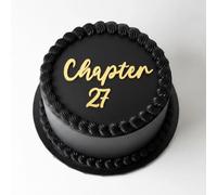 Q659 Chapter 27 Cake Topper - Acrylic Gold 27th Birthday Cake Toppers, Twenty Seven Birthday Cake Pick For Girls & Boys, Cheers To 27 Years Old Birthday Wedding Anniversary