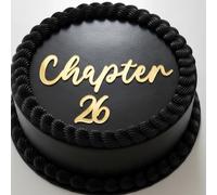 Q660 Chapter 26 Cake Topper - Acrylic Gold 26th Birthday Cake Toppers, Twenty Six Birthday Cake Pick For Girls & Boys, Cheers To 26 Years Old Birthday Wedding Anniversary