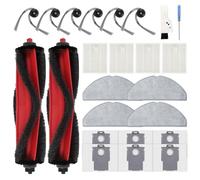 Q7 M5 Accessories Set for Roborock Q7 L5+/Q7 M5/Q7 L5/Q7 M5+ Vacuum Cleaners: 2 Main Brushes, 6 Side Brushes, 4 HEPA Filters, 4 Mopping Cloths, 6 Dust Bags Replacement Parts