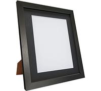 Q7 Picture Photo Frame, Black Ash with Black Mount, 18 x 14 Image Size 14 x 11 Inch