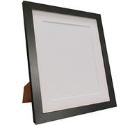 Q7 Picture Photo Frame, Black Ash with White Mount, 30 x 24 Image Size 24 x 18 Inch, Plastic Glass