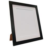 Q7 Picture Photo Frame, Black with White Mount, 30 x 24 Image Size 24 x 16 Inch, Plastic Glass