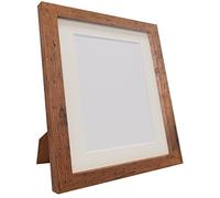 Q7 Picture Photo Frame, Rustic Oak with Ivory Mount, 18 x 14 Image Size 14 x 11 Inch