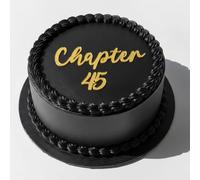 Q710 Chapter 45 Cake Topper - Acrylic Gold 45th Birthday Cake Toppers, Forty Five Birthday Cake Pick For Girls & Boys, Cheers To 45 Years Old Birthday Wedding Anniversary