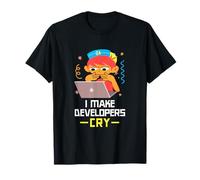 QA Tester T Shirt I Make Developers Cry QA Engineer Funny QA T-Shirt