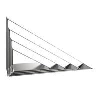 QAAQS Cookie Cutters, 30/60 Degree Triangle Set - 4 Piece Stainless Steel, 5-2 inch Half Rectangle Right Angle Geometric Shapes - Rust-Resistant, Durable, Safe & Easy to Clean