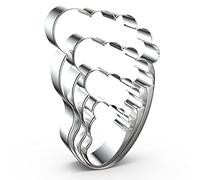 QAAQS Foot/Footprint/Baby Foot Cookie Cutter Set, 4 Piece, Stainless Steel