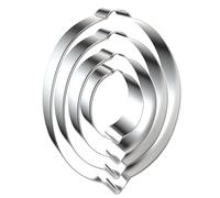 QAAQS Lemon Cookie Cutter Set Large - 5 Inch, 4 Inch, 3 Inch, 2 Inch - Fruit Cookie Cutters Shapes Molds - Stainless Steel