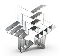 QAAQS Star of David Cookie Cutter Set - 4 Piece, 5 Inch, 4 Inch, 3 Inch, 2 Inch - Stainless Steel