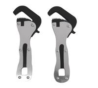 Qaautor 2pcs Mini Stubby Pipe Vise Wrench,Mini Stubby Wrench, Mini Self Adjusting Wrench,Portable Multifunctional Wrench