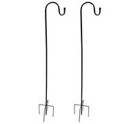 Qaautor Shepherd's Hooks, 2Pack Shepherd Hook Made of Metal for Outdoor Bird Feeders Hanger, Solar Lights, Christmas Lights