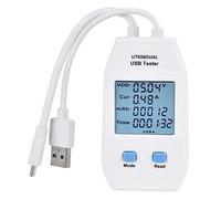 Qaautor USB Tester, LCD USB Tester Detector Voltmeter Ammeter Digital Power Capacity Tester Meter(UT658 Dual)