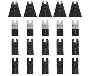 QAB20CBA Antler Mixed Blade Combo Compatible with Dewalt Stanley Worx Oscillating Multitool (Pack of 20)