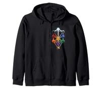 Qabalah Tree Sephiroth Queen Scale Sacred Geometry Hermetic Zip Hoodie