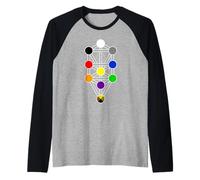 Qabbalah Tree Queens Scale Colors - Hermetic Sephirot Raglan Baseball Tee