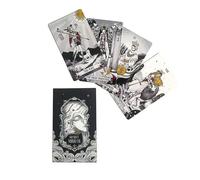 Qabinvoe 12X7CM Secret Mirror Tarot、Book for Beginners Set、Tarot Cards with Meanings on Them