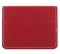 QAchoice Genuine Leather Credit Card Holder for Men, RFID Blocking Handmade Vertical Bifold Wallet, Slim Card Holder with 6 Card Slots & Cash Compartment, Minimalist Design Wallet (Medium Brown)