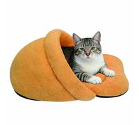 qacitxt Cat Bed - Pet Slipper Cave Style for Indoor Cats and Dogs, Self-Warming, Anti-Slip Big Bottom, Easy to Clean (Yellow,Large)