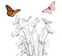 QACUU 12Pcs White Butterfly Stakes, Garden Ornaments Outdoor, Butterfly Garden Stakes Decor, Great for Decoration and Yard Landscaping Design