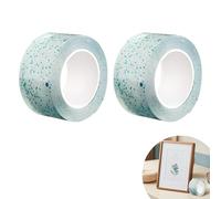 QACUU 2 Volumes Colorful Shiny Nano Tape Clear Double Sided Tape Heavy Duty, Reusable Glitter Adhesive Rolls Strong Sumo Strip for Posters Photos Walls DIY Crafts, Party Decorations