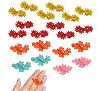QACUU 20PCS Mini Artificial Flowers for Fairy Garden Accessories, Multicolor Miniature Blossoms for Garden Ornaments Outdoor, DIY Scene Accessories and Small World Decor
