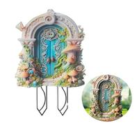 QACUU 2D Acrylic Fairy Door Garden Decorations, Forest Style Fairy Doors for Garden Fence Decorations, Outdoor Unusual Ornaments for Yard Patio Lawn, Decorative Accessories Decor