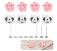 QACUU 8PCS Panda Plum Blossom Duvet Clips, Cute Bed Sheet Holder, Pins to Keep Quilt in Place, Mattress Corner Clips, Duvet Protector Fasteners
