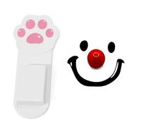 QACUU Smiley Face Toilet Seat Lifter, Handheld Toilet Lid Lifter Handle with Cat Paw Design, No Power Needed, Adjustable Toilet Lid Cover Lifter for Home Bathroom, Cute Toilet Seat Holder Accessory