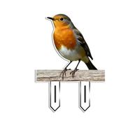 QACUU Vivid Robin Bird Figure Garden Stakes, Decorative Accent for Lawns and Pathways, Handcrafted Look Garden Stakes Decorative Insert for Pots, Stylish Outdoor Decor and Garden Decorations Outdoor