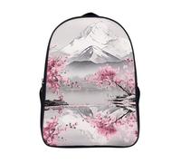 QADDKRTEV Japanese Cherry Backpack Kids School Bookbag School Bag 3D Printed Cartoon School Bag for Boys Elementary And Middle School Student Backpacks 40x28x16cm