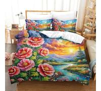 QADDKRTEV Protea Cynaroides Duvet Cover 3 PCS Hotel Quality Quilt Cover Bedding Sets Bed Covers with Pillowcases with Zipper Closure Hypoallergenic Soft Breathable Microfiber Super King（260x220cm）