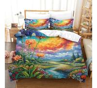 QADDKRTEV Protea Cynaroides Duvet Cover Set 3 PCS Hotel Quality Quilt Cover Bedding Bed Covers with Pillowcases with Zipper Closure Ultra Soft Anti Allergic Microfiber King（220x240cm）