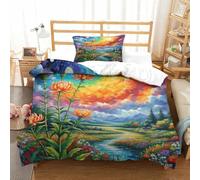 QADDKRTEV Protea Cynaroides Duvet Cover Set 3 PCS Hotel Quality Quilt Cover Bedding Set Bed Covers with Pillowcases with Zipper Closure Hypoallergenic Soft Breathable Microfiber Single(135x200cm)