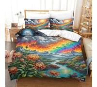 QADDKRTEV Protea Cynaroides Duvet Cover Set 3 PCS Hotel Quality Quilt Cover Bedding Sets Bed Covers with Pillowcases with Zipper Closure Breathable Stylish Comforter Single(140x200cm)