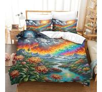 QADDKRTEV Protea Cynaroides Duvet Cover Sets 3 PCS Hotel Quality Quilt Cover Bed Sets Bed Covers with Pillowcases with Zipper Closure Hypoallergenic Soft Breathable Microfiber Super King（260x220cm）