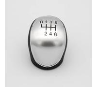 QADFTGY Gear Stick Knob Compatible with for Mondeo 4 Mk4 for Focus 5/6 Speed Car Gear Shift KnobShifter Lever Arm Headball(Silver 6 Speed)