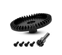 QAGGUM Steel Front Rear Diff Gear 43T & Gearbox Differential Gears 10T Fit for Arrma Outcast Kraton Notorious Talion Fireteam Mojave 6S BLX Typhon6S TLR 1/8 Scale 4WD Sledge Off-Road Truck Black